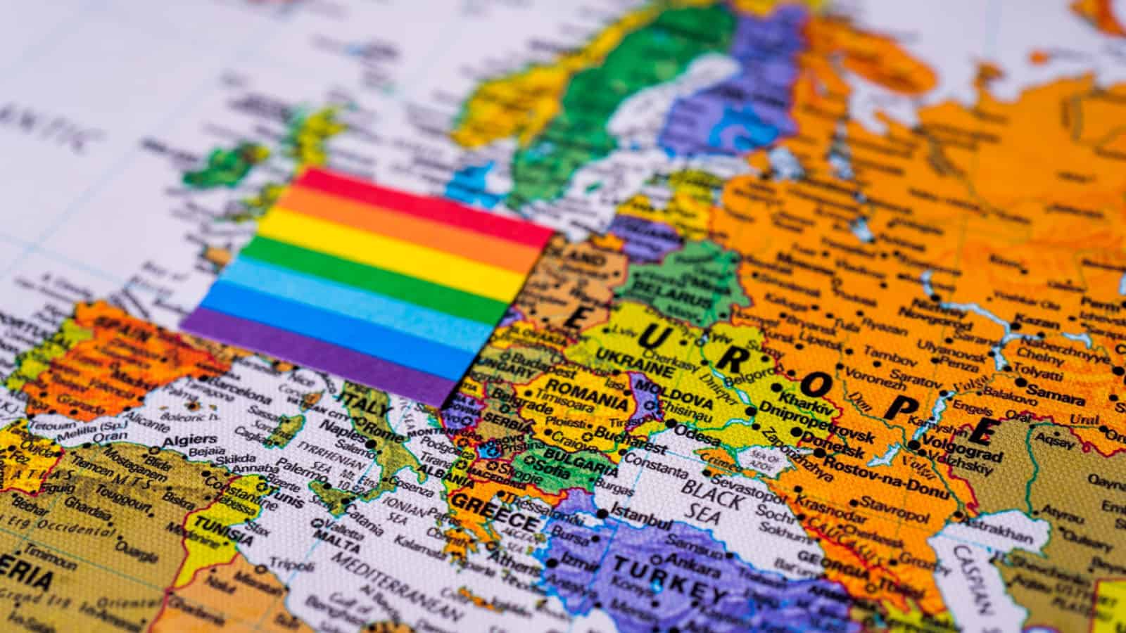 europe map gay flag