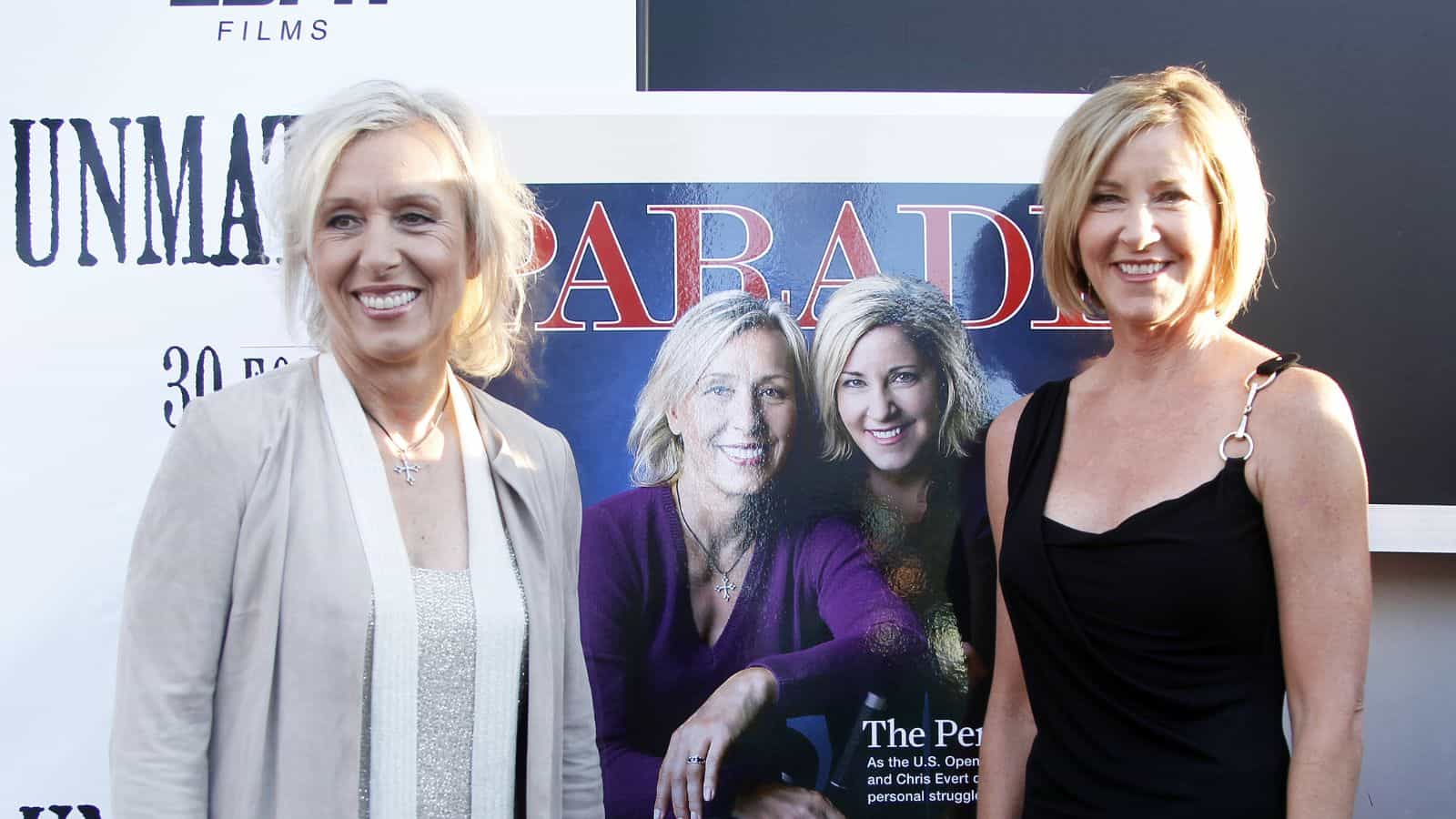 NEW YORK - AUGUST 26: Tennis athletes Martina Navratilova (L) and Chris Evert (R) attend ESPN Films' "Unmatched" premiere at the TriBeCa Cinemas on August 26, 2010 in New York City.