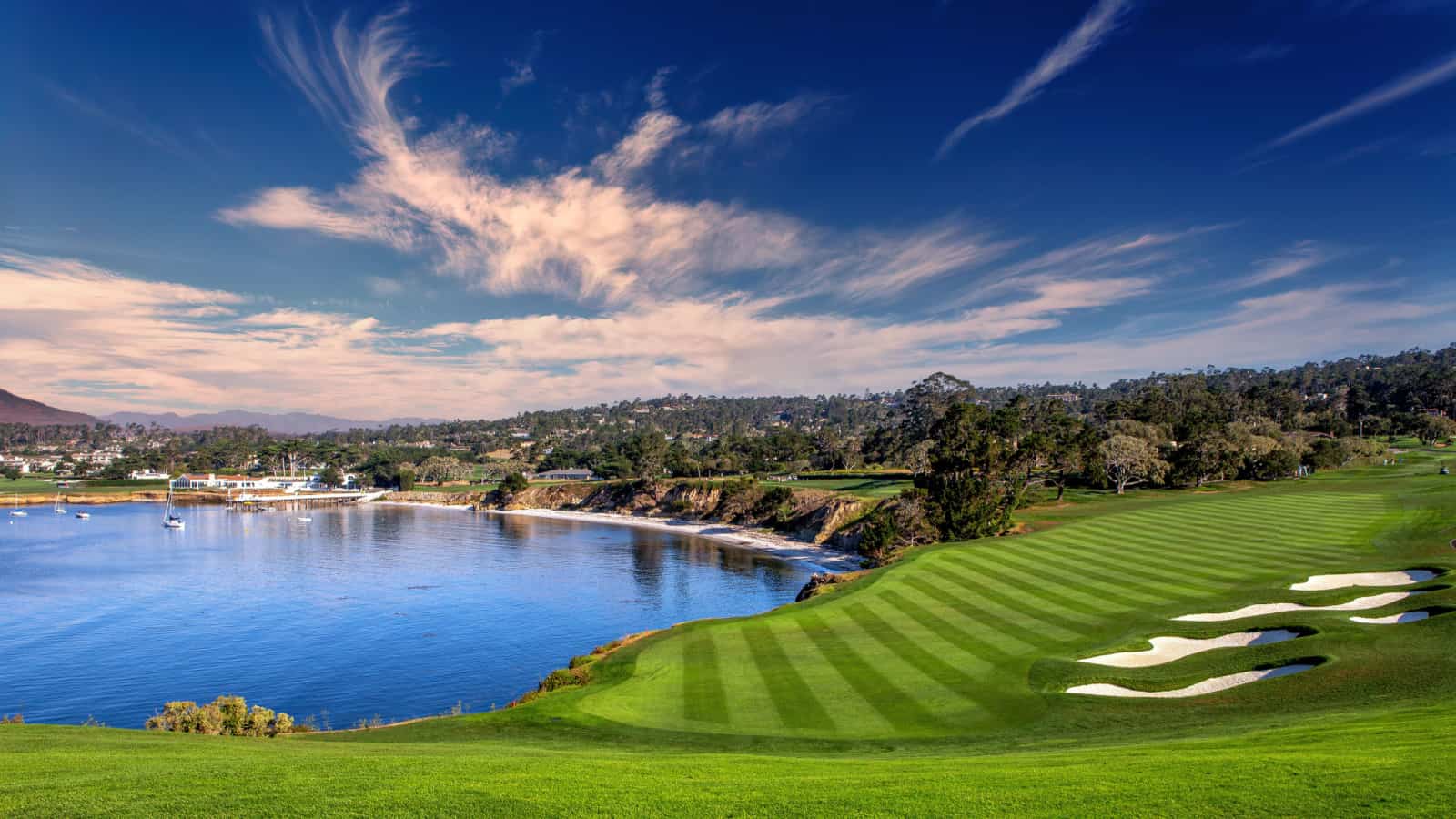 A view of Pebble Beach golf course, Hole 6, Monterey, California, USA