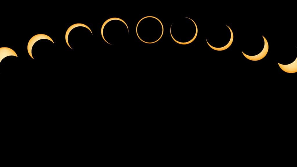 Phases of eclipse. 