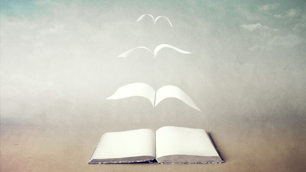 Book flying concept. 