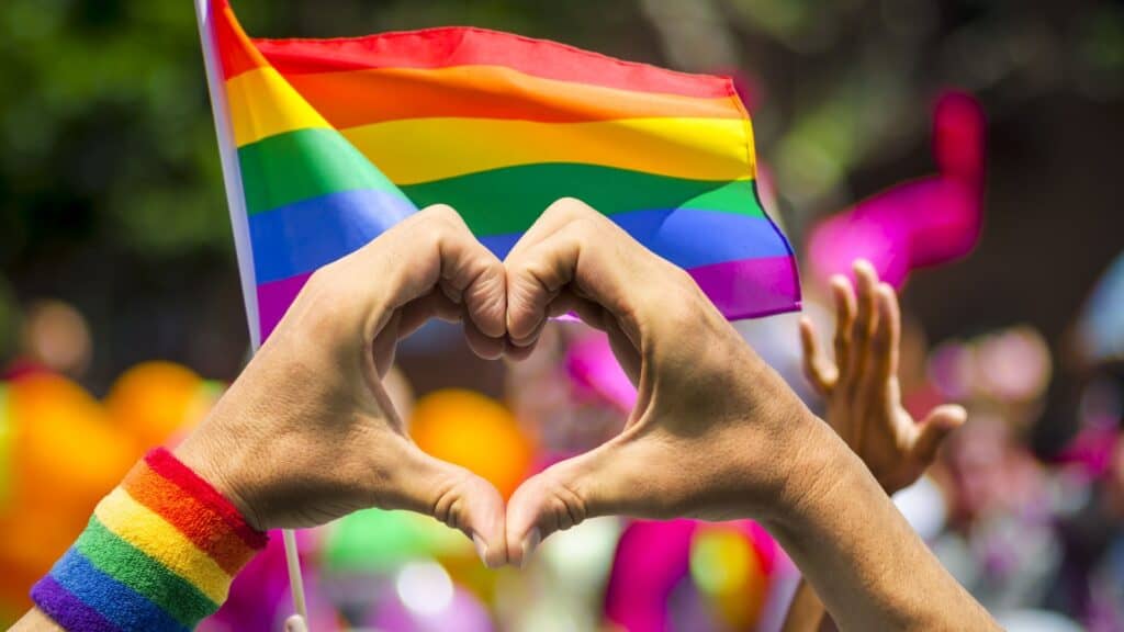 Pride flag. Rainbow flag. 