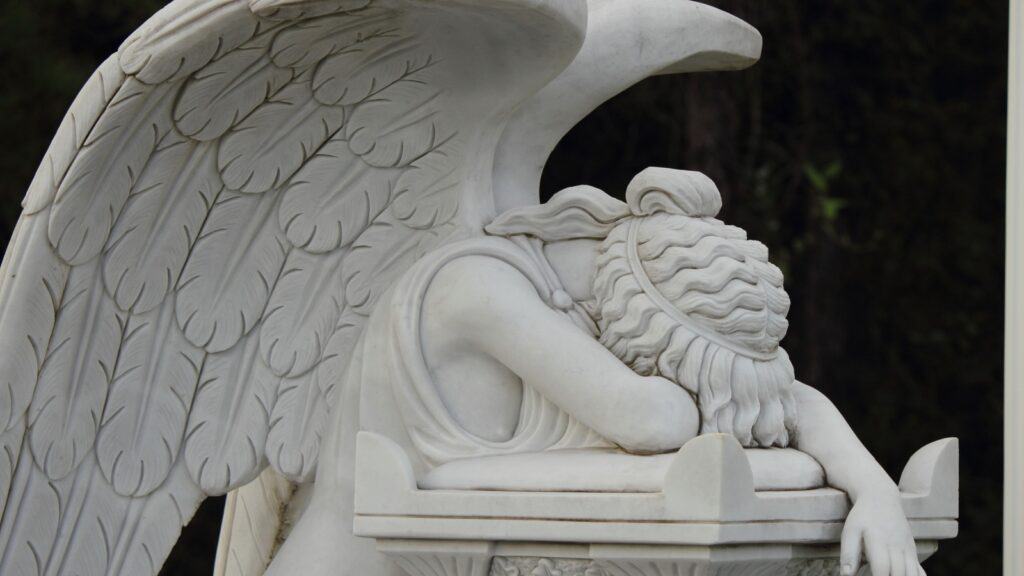 Grief angel. Sad Angel.