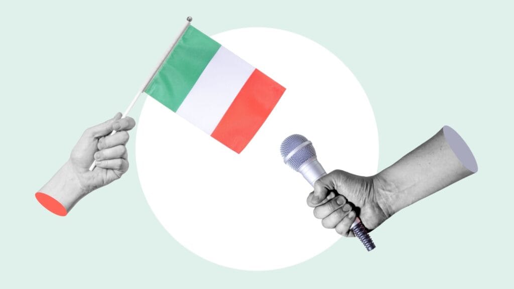 Italian flag. 