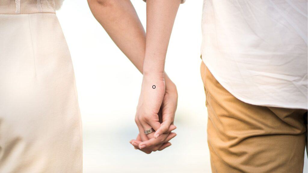 couple holding hands