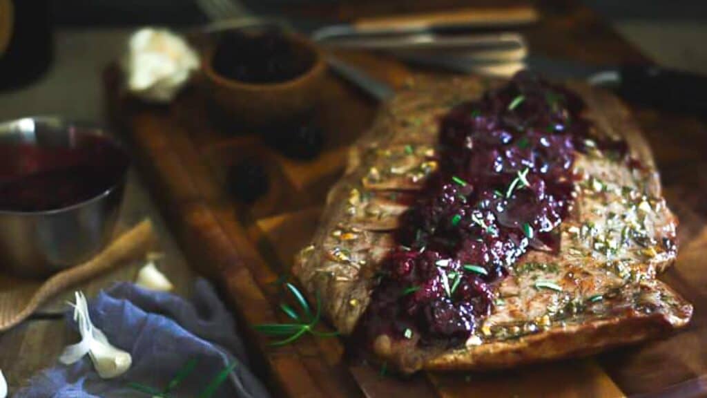 Rosemary-Garlic-Flank-Steak-with-Tangy-Blackberry-Sauce-2.