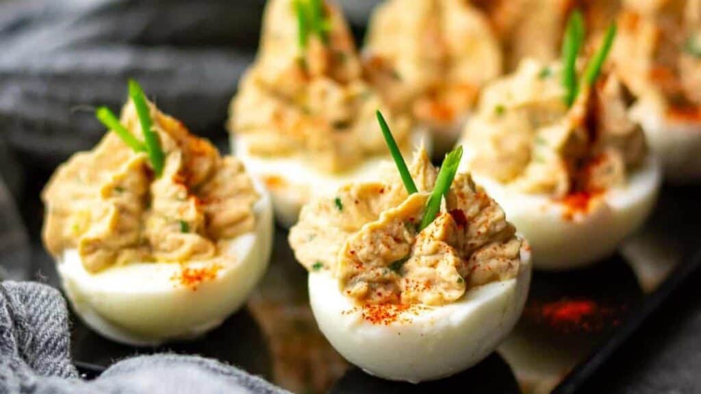 Deviled egg with Tuna.