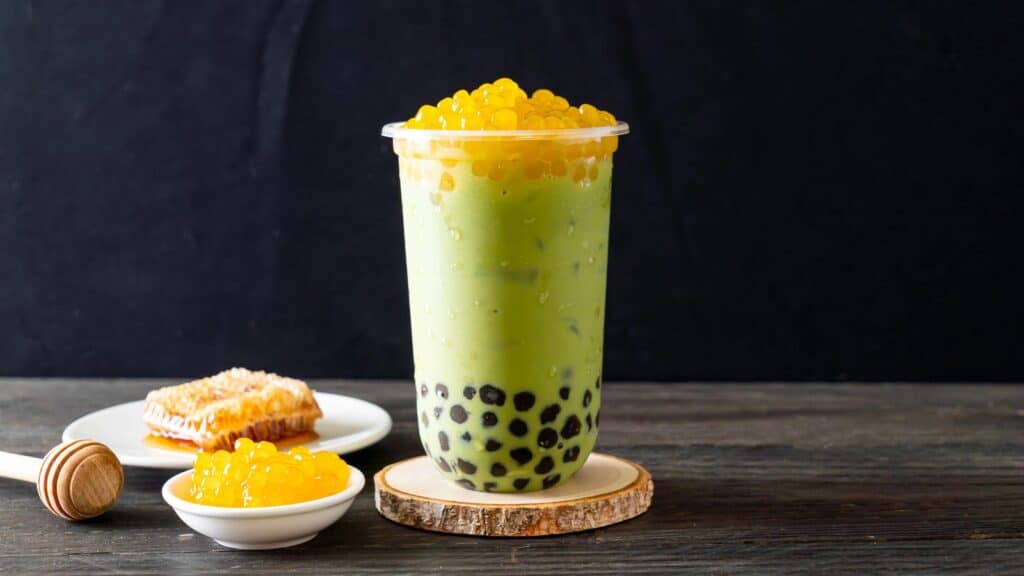 Bubble boba tea.