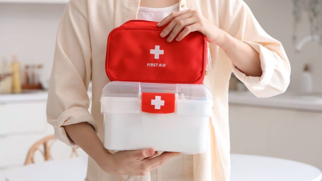 First aid box.