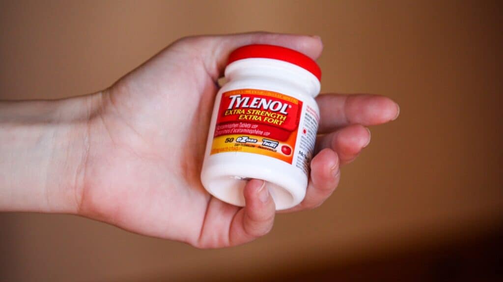 Bottle of Tylenol.