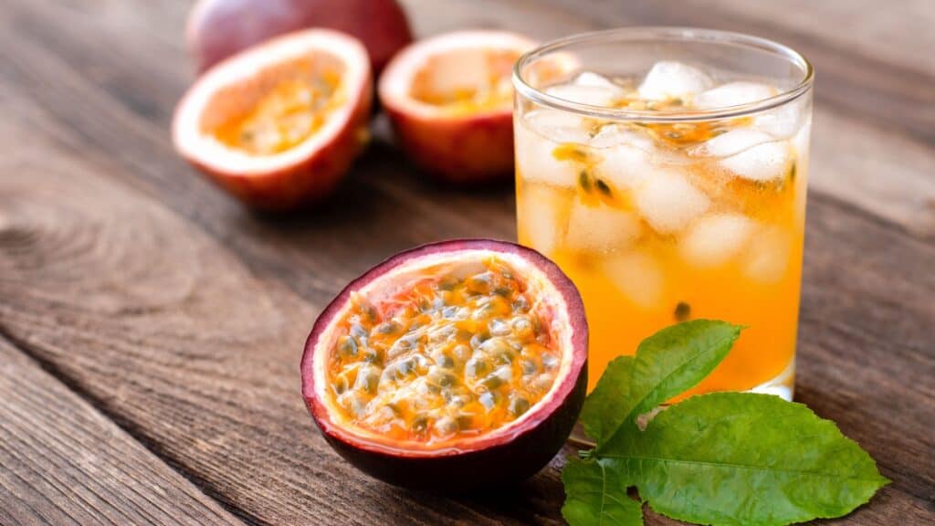 Passionfruit juice. 