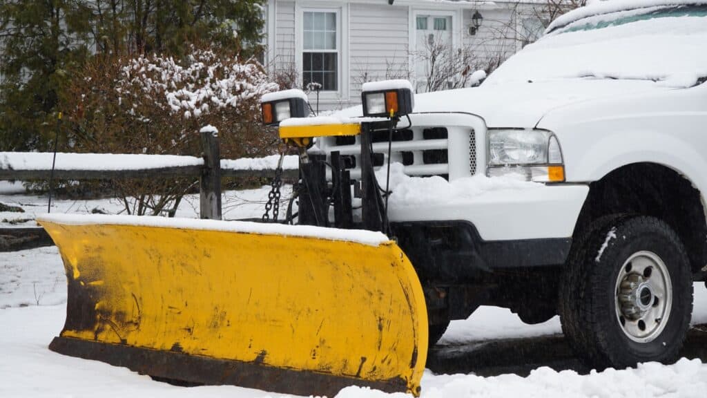 Snow plow. 