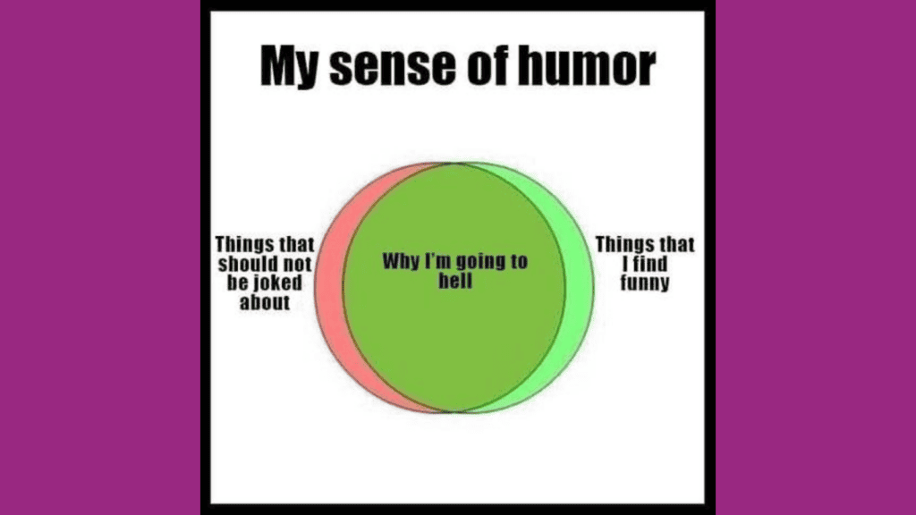 Venn diagram on humor.