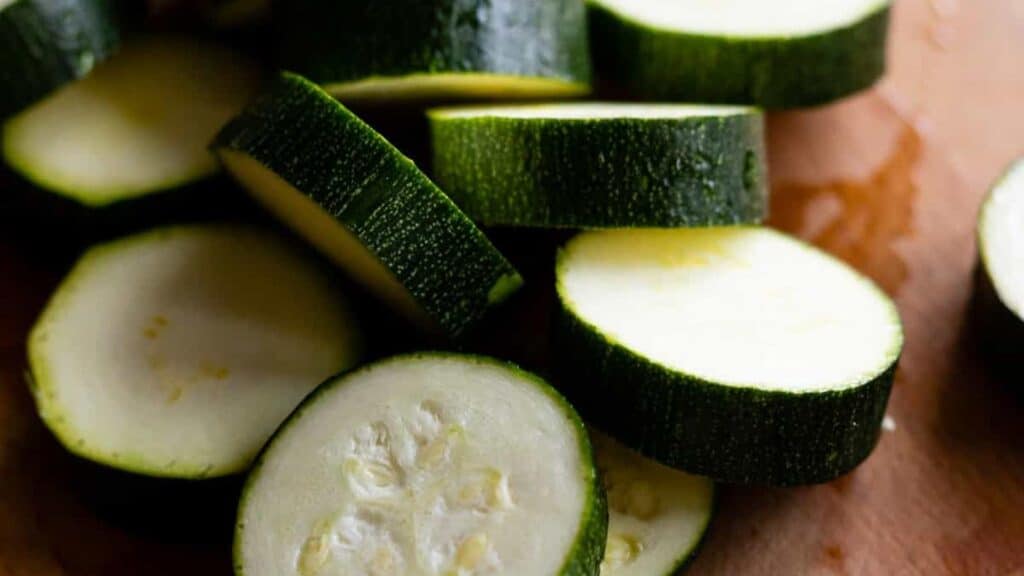 Zucchini slices.