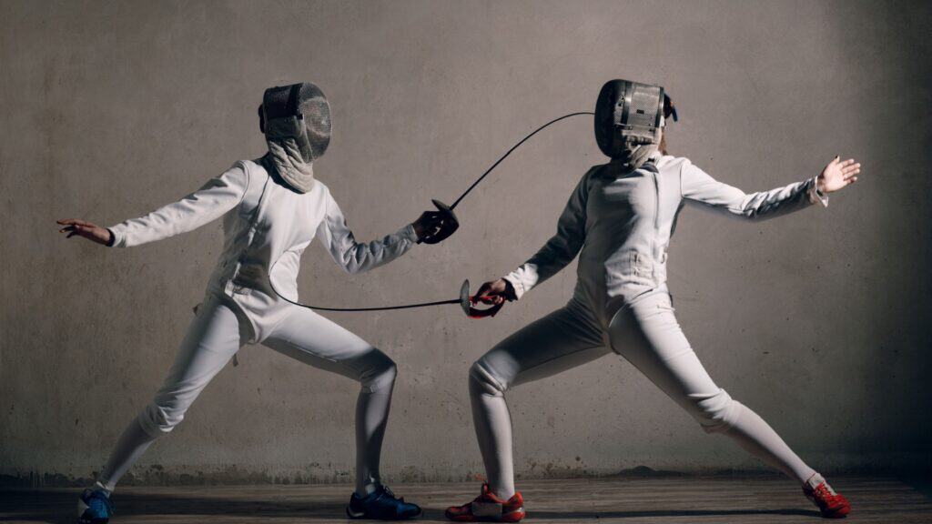 women fencing. 