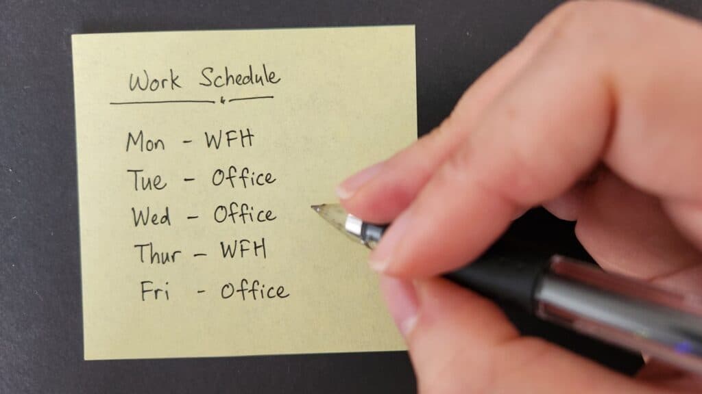 Flexible work schedule.