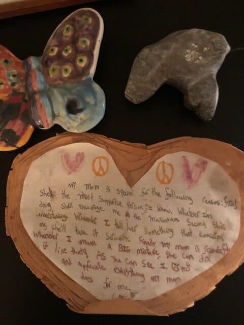 Love our of bounds - photo of child's note