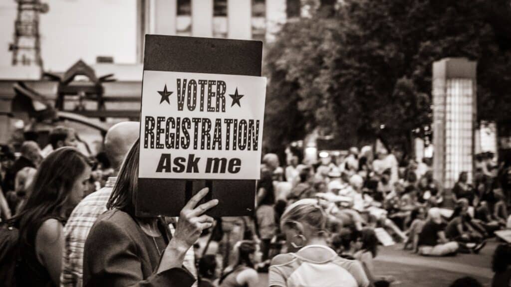 Voter registration. 