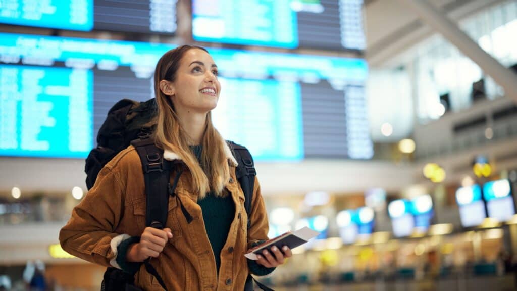 woman in airport. 