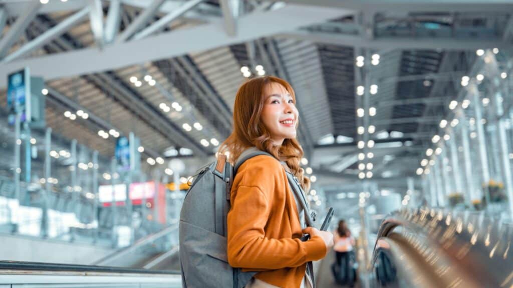 woman in airport. 