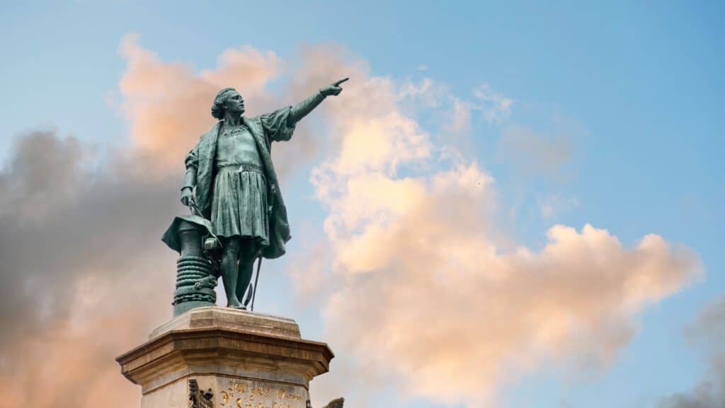 Columbus statue. 