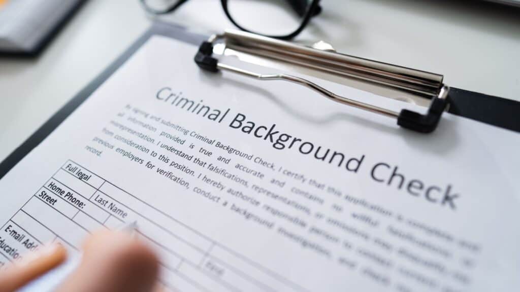 Criminal background check. 