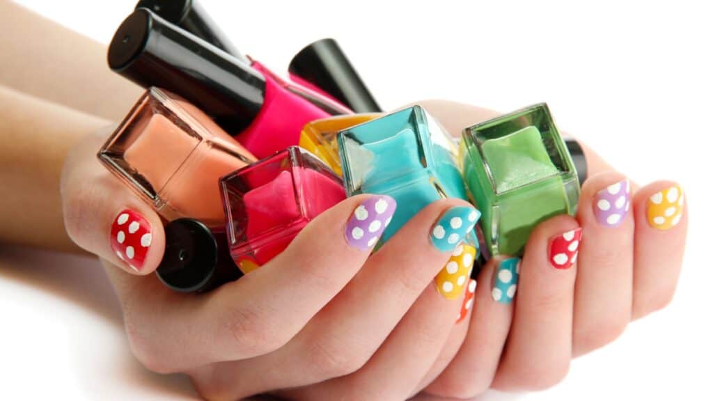 Nail polish bottles. 