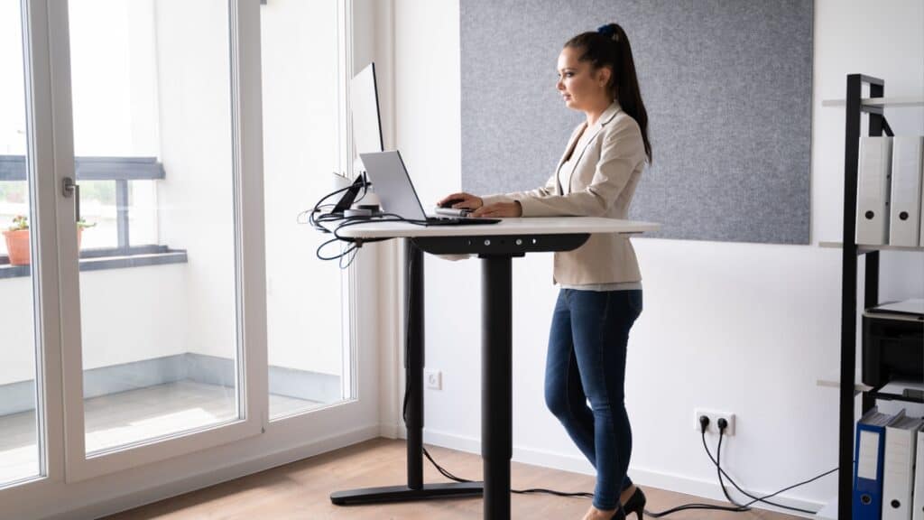 Standing desk. 