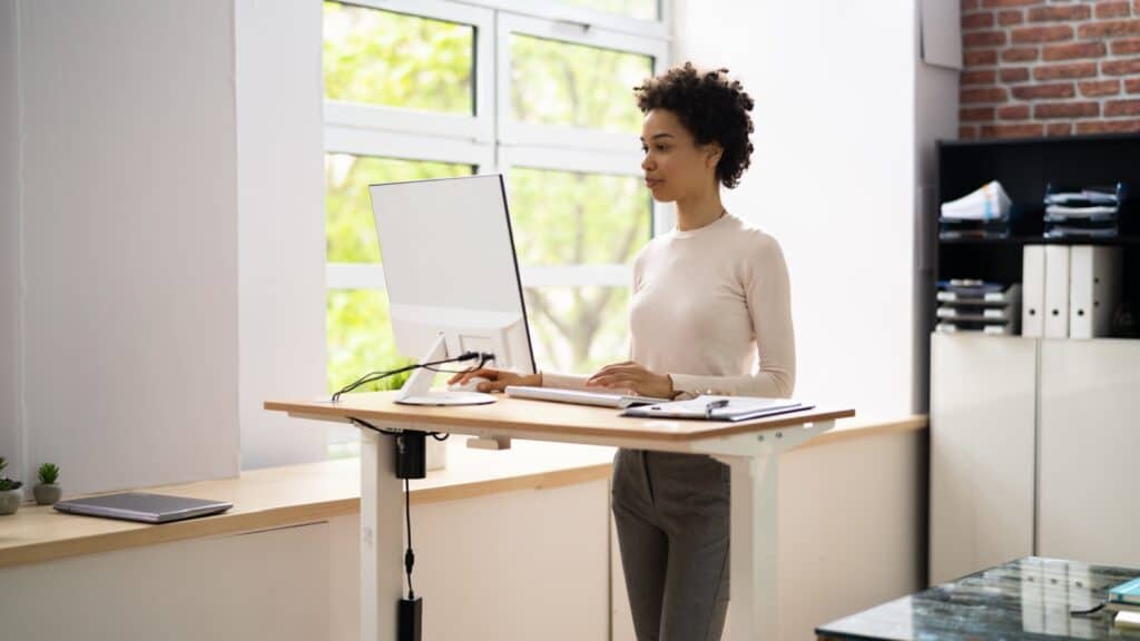 Standing desk.