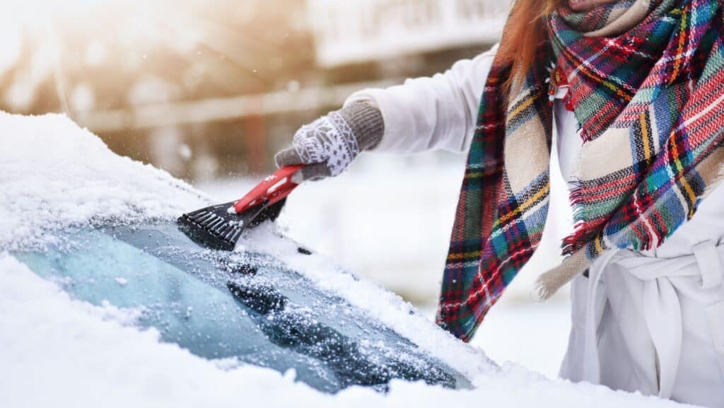 ice scraper for car. 