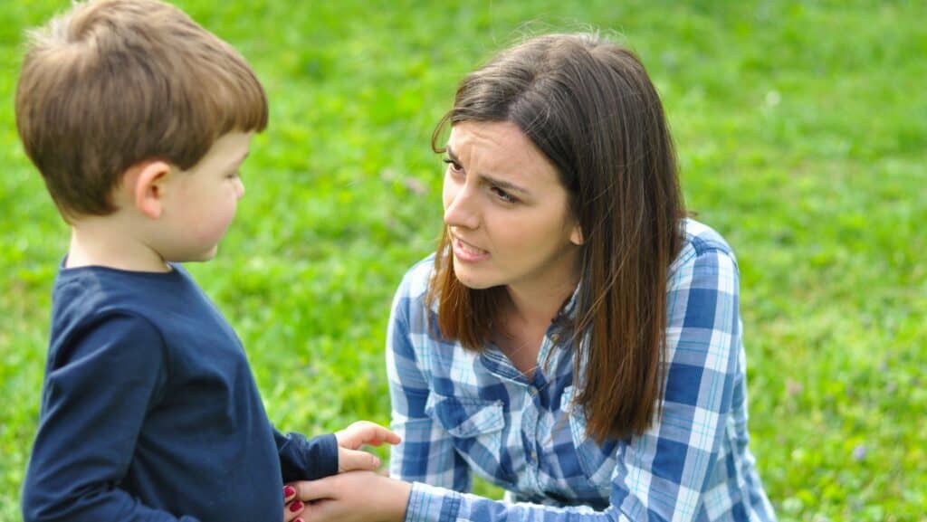 talking with kid child. 