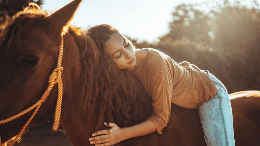 woman on horse. 