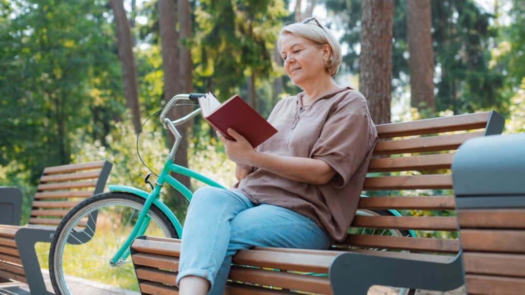 woman reading. 