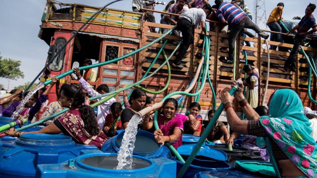 Water usage in India. 