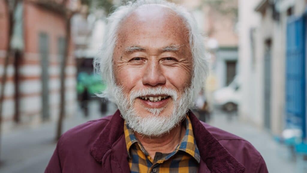 older Asian man.